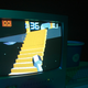 A CRT monitor shows what the player is seeing.